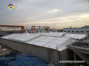 江苏虹港石化7600平方米污水池膜结构加盖